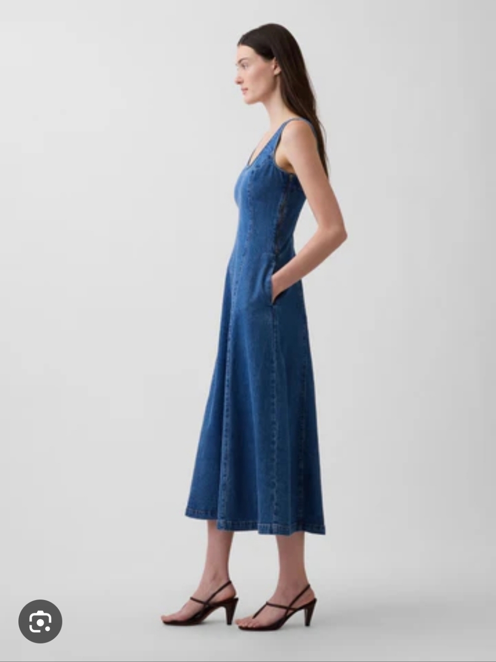 GAP Long Denim Tank Dress